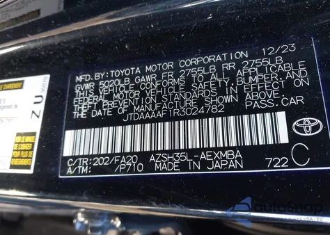 2024 Toyota Crown Xle z USA, uszkodzony, nr VIN JTDAAAAF1R3024782